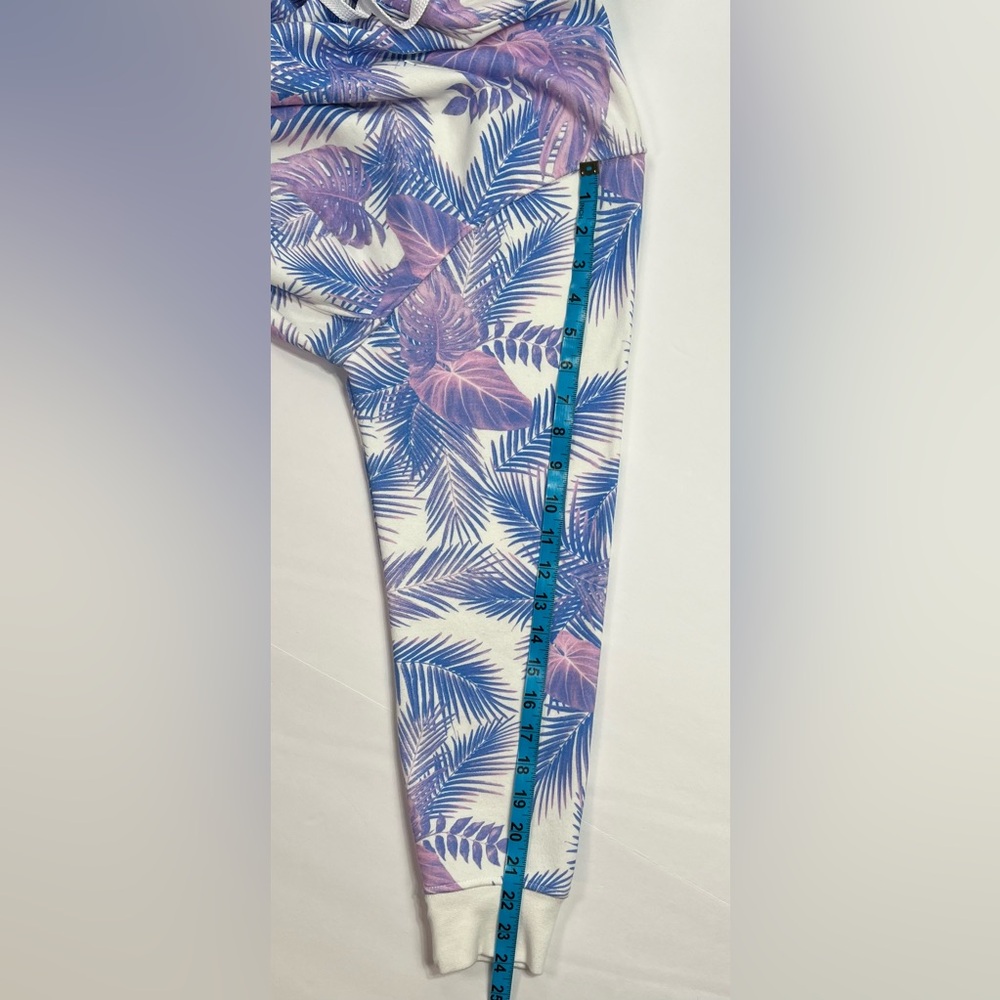 Nike Sportswear French Terry All Over Palm Print Hoodie - blue/purple, M - Picture 6 of 9